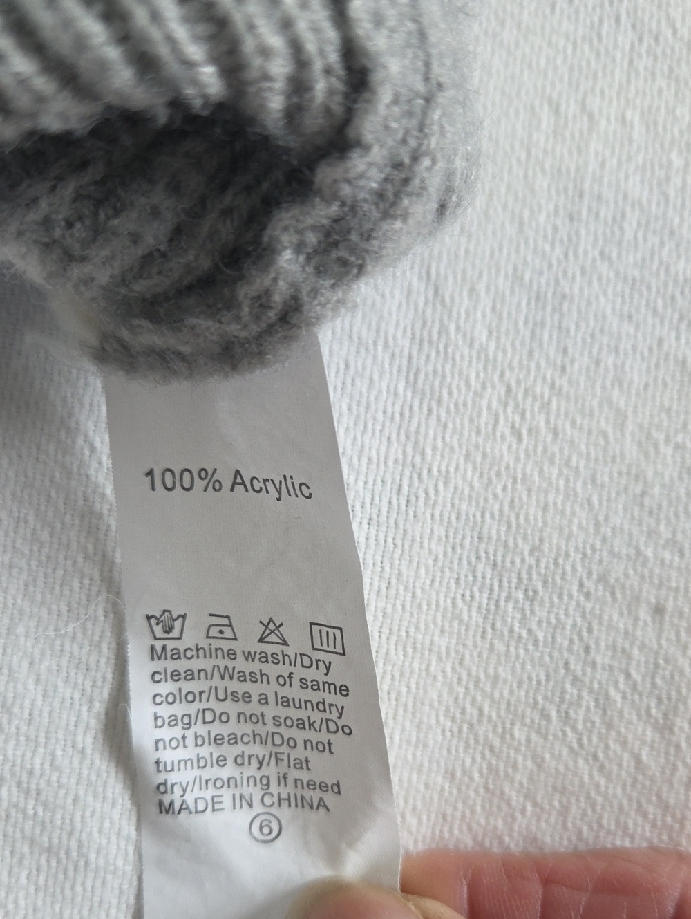 Women's Grey Ans White Striped Half-Zip Sweater - Picture 5 of 8